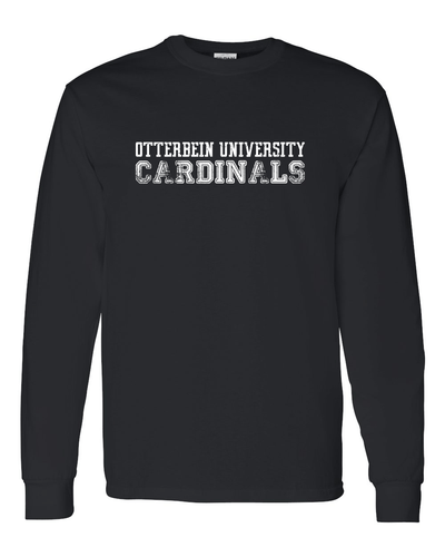 Vintage Otterbein University Long Sleeve T-Shirt - Black