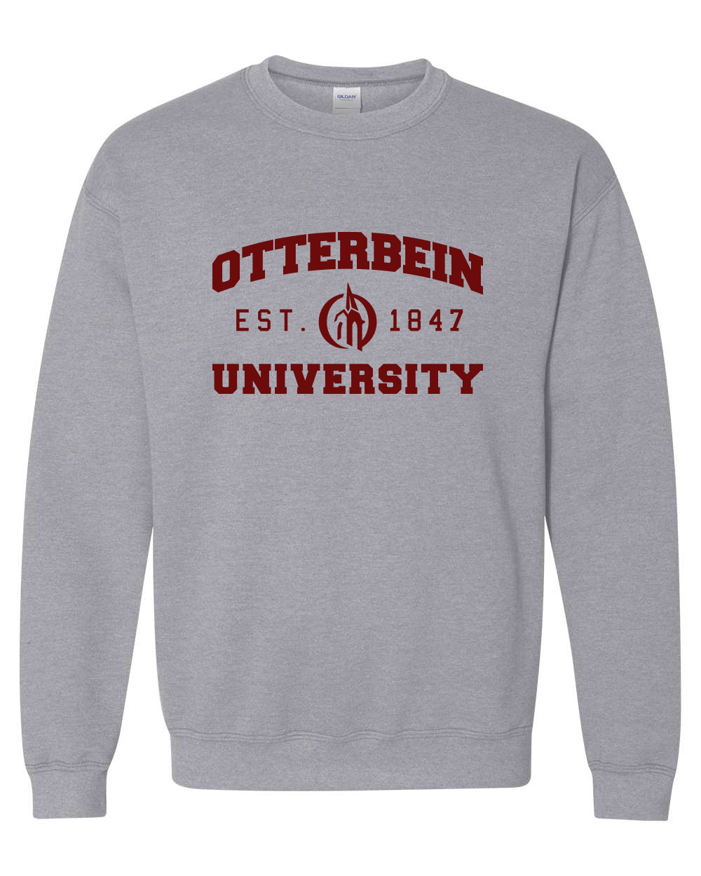 Otterbein University Est 1847 Crewneck Sweatshirt - Sport Grey