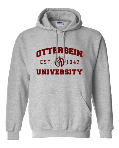 Otterbein University Est 1847 Hooded Sweatshirt - Sport Grey