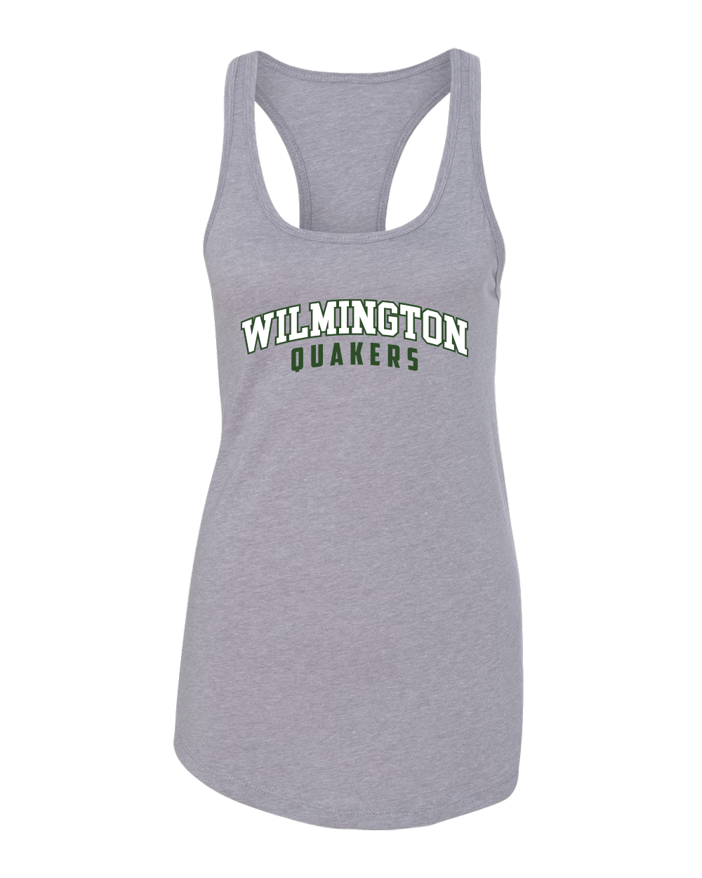 Wilmington Quakers 2 Color Ladies Tank Top - Heather Grey