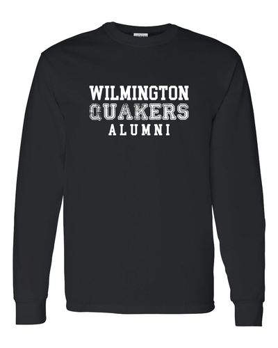 Wilmington Quakers Alumni Long Sleeve T-Shirt - Black