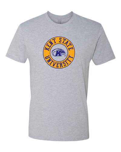 Kent State Circle Two Color Exclusive Soft Shirt - Heather Gray