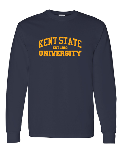 Kent State EST One Color Long Sleeve T-Shirt - Navy