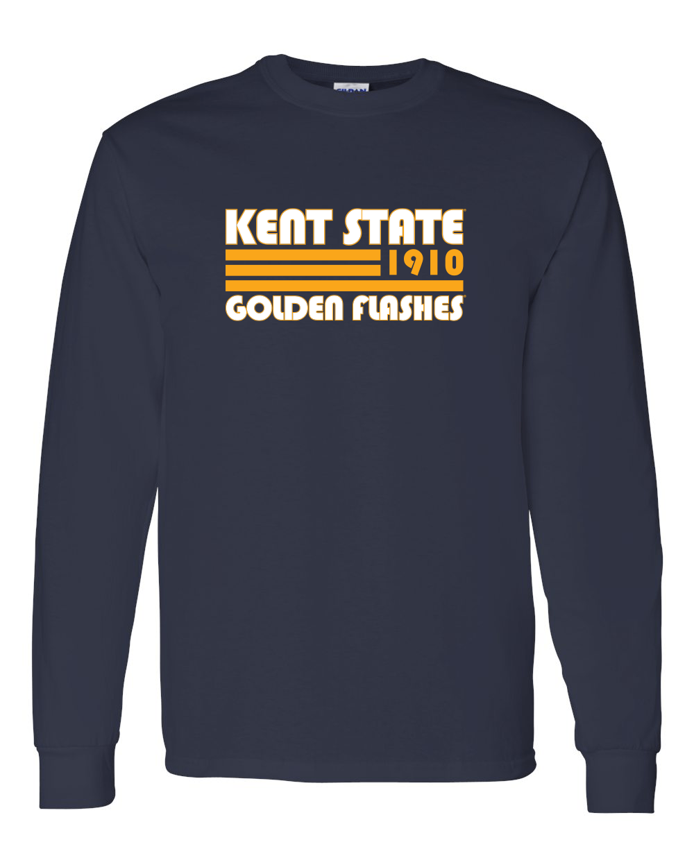 Kent State Golden Flashes Retro Long Sleeve T-Shirt - Navy