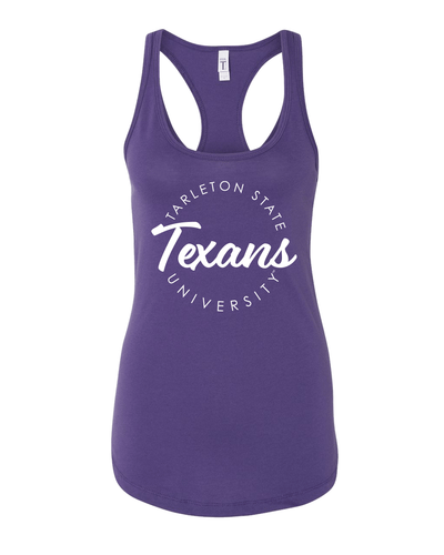 Tarleton State University Circular 1 Color Tank Top - Purple Rush