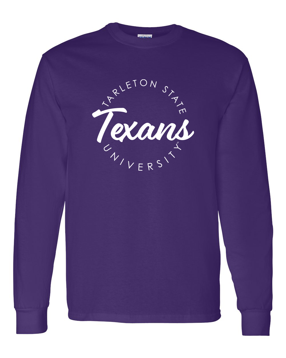 Tarleton State University Circular 1 Color Long Sleeve T-Shirt - Purple