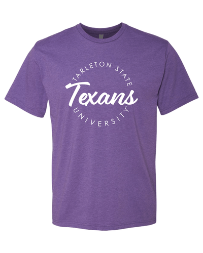 Tarleton State University Circular 1 Color Exclusive Soft Shirt - Purple Rush