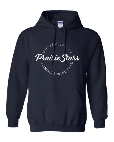 University of Illinois Springfield Circular 1 Color Hooded Sweatshirt - Navy