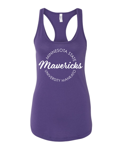 Minnesota State Mankato Circular 1 Color Ladies Tank Top - Purple Rush