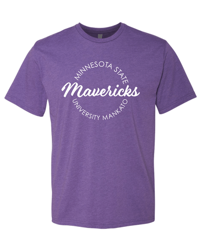 Minnesota State Mankato Circular 1 Color Soft Exclusive T-Shirt - Purple Rush