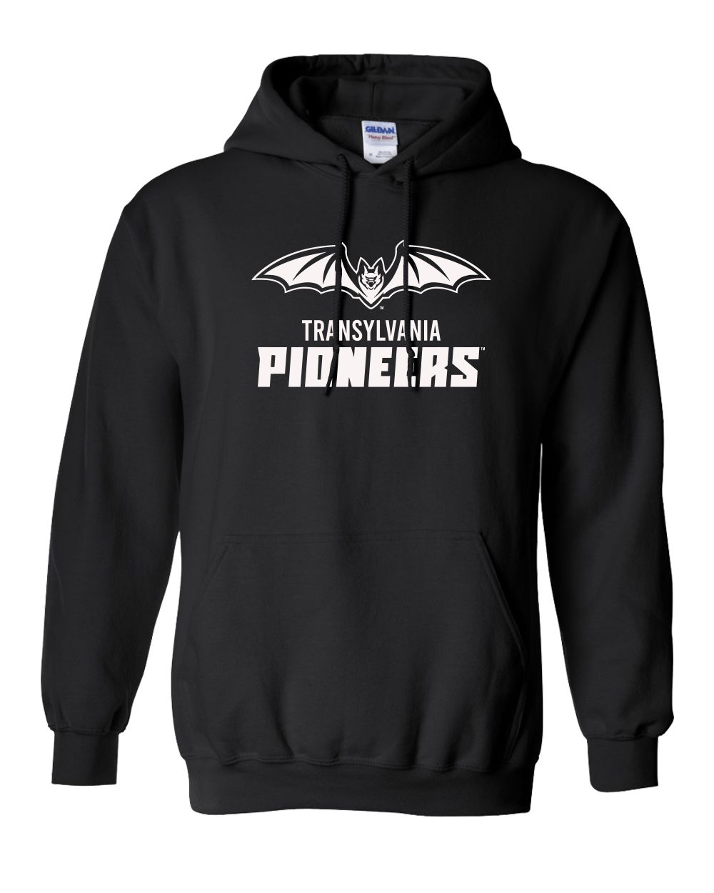 Transylvania Pioneers Full Logo One Color Hooded Sweatshirt - Black