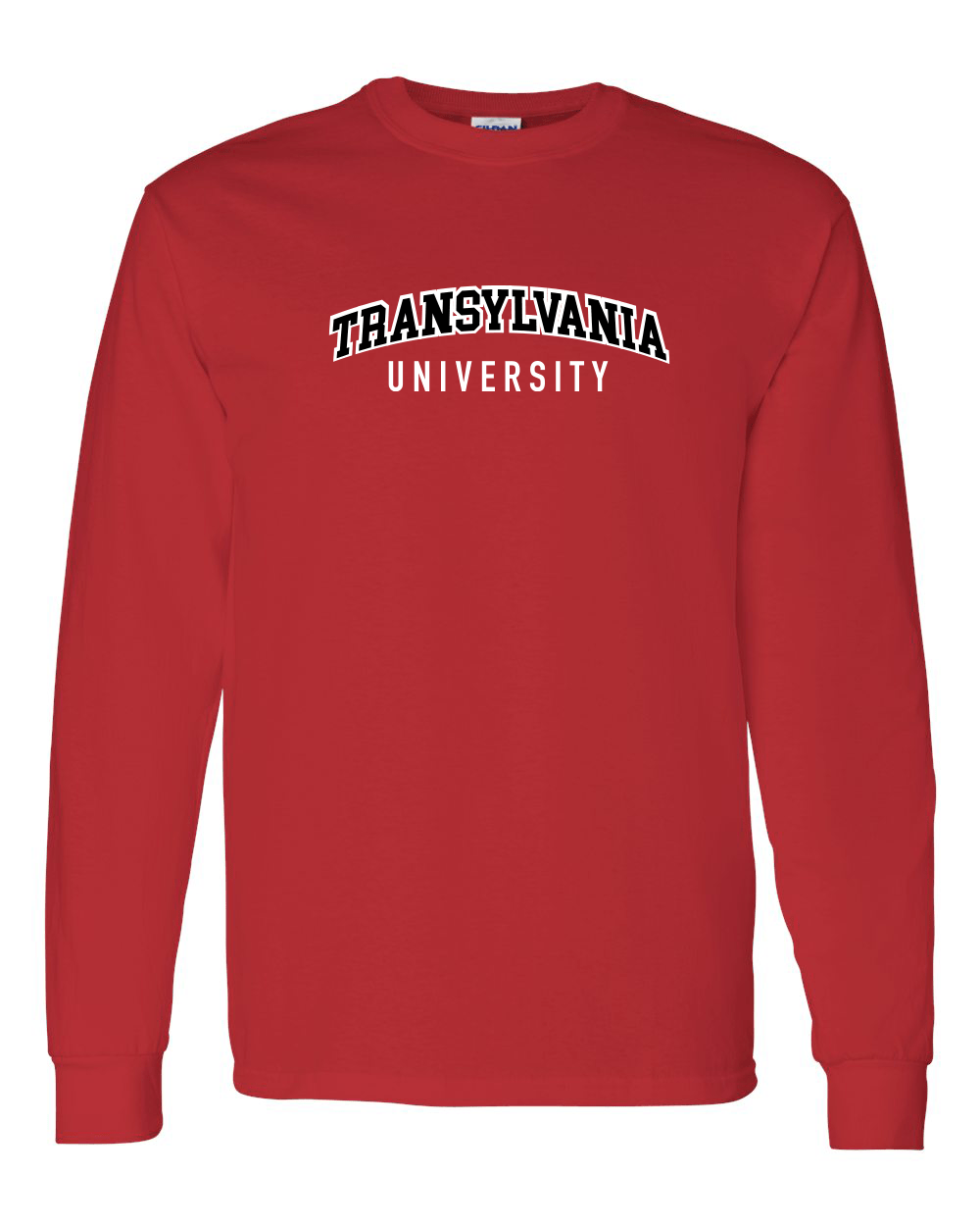 Transylvania University Block Two Color Long Sleeve Shirt - Red