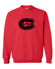 Load image into Gallery viewer, St Cloud State Black C Crewneck Sweatshirt - Red
