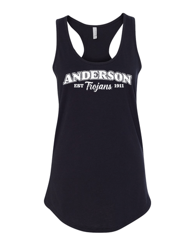 Anderson University Est 1911 Ladies Tank Top - Black