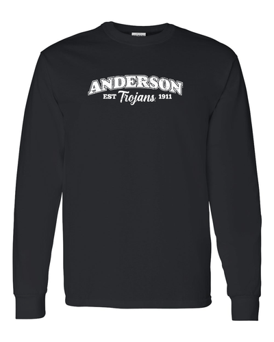 Anderson University Est 1911 Long Sleeve T-Shirt - Black