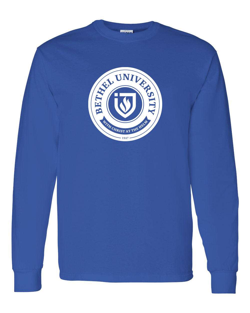 Bethel University Circle Logo One Color Long Sleeve Shirt - Royal