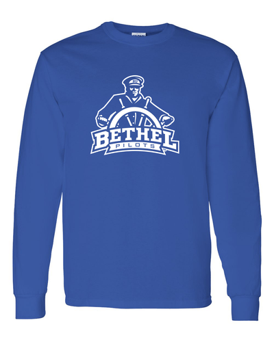 Bethel University Pilots Official One Color Long Sleeve Shirt - Royal