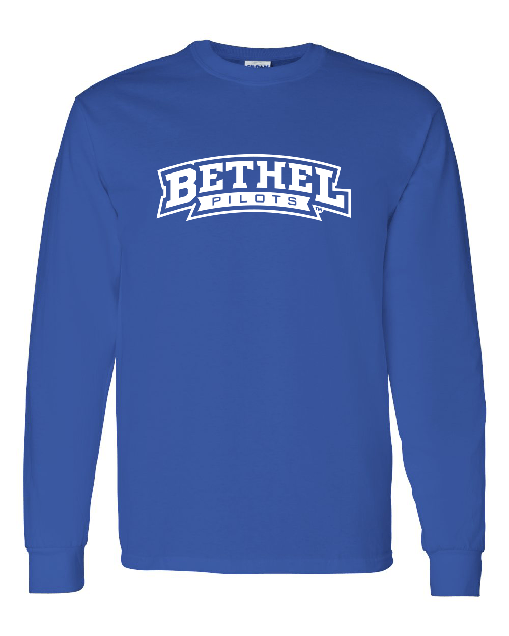 Bethel Pilots Official Text Logo Long Sleeve Shirt - Royal