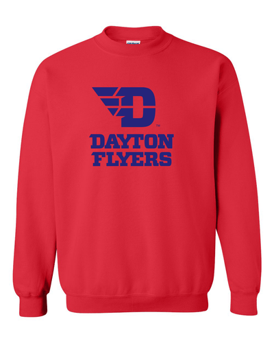 University of Dayton D Dayton Flyers Crewneck Sweatshirt - Red