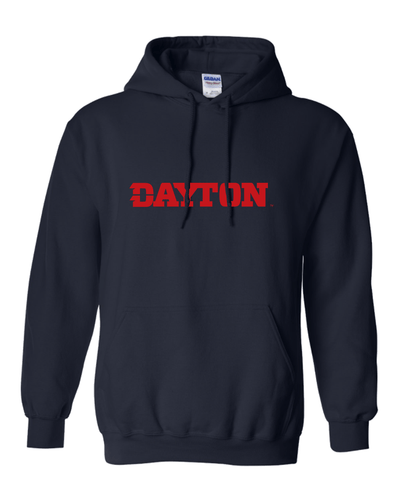 University of Dayton Text Only Hooded Sweatshirt - Navy