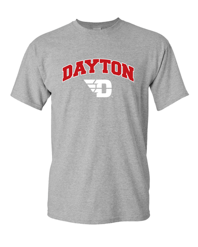 University of Dayton D Block Two Color T-Shirt - Sport Grey