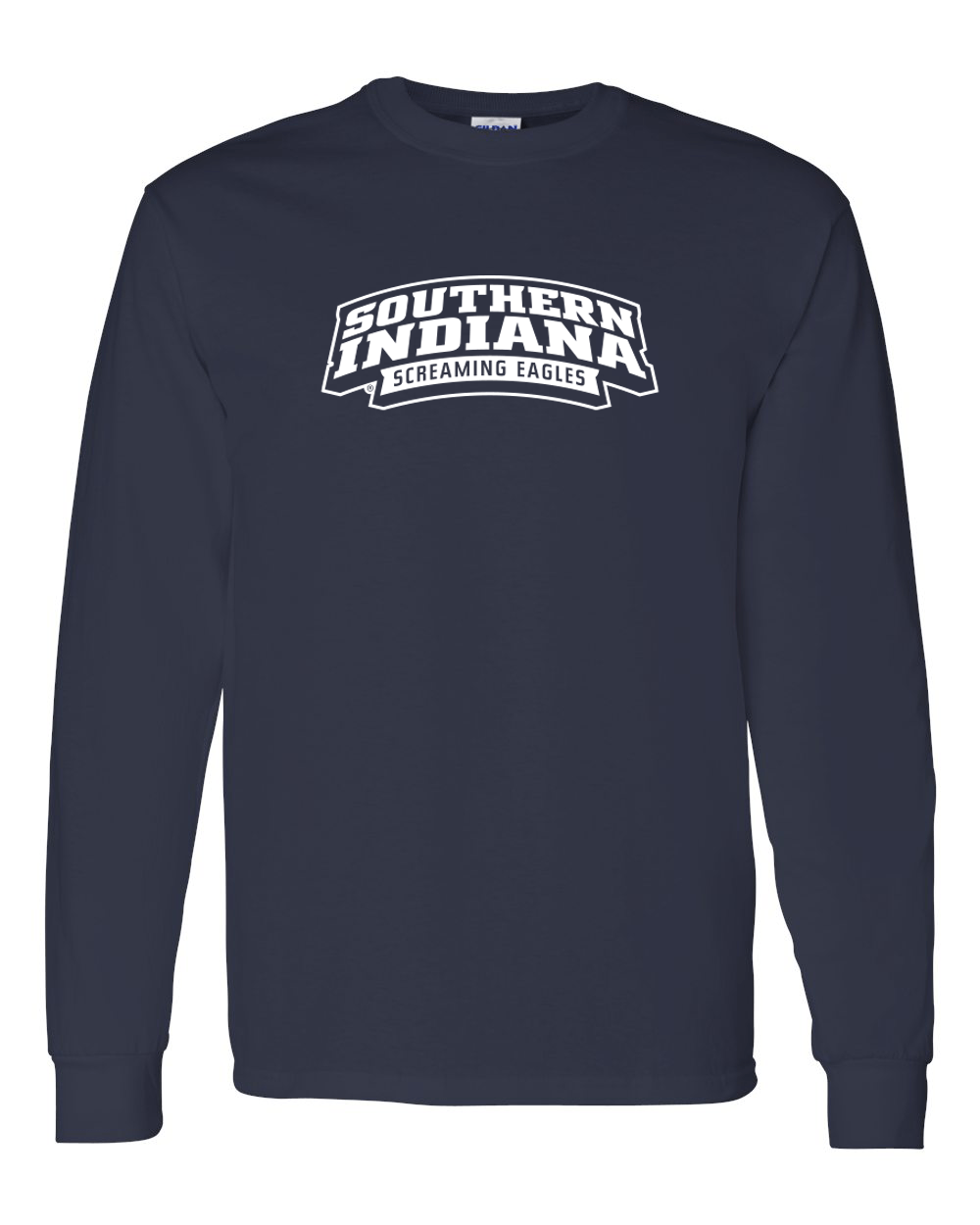 Southern Indiana Screaming Eagles Text Only Logo Long Sleeve Shirt - Navy