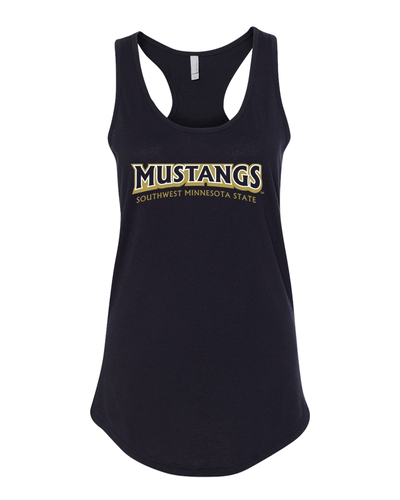 Southwest Minnesota State Mustangs Logo Tank Top - Black