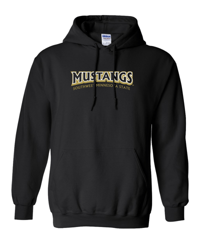 Southwest Minnesota State Mustangs Logo Hooded Sweatshirt - Black