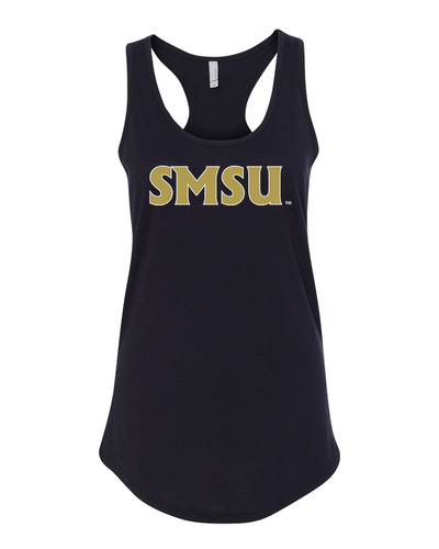 Southwest Minnesota State SMSU Block Tank Top - Black