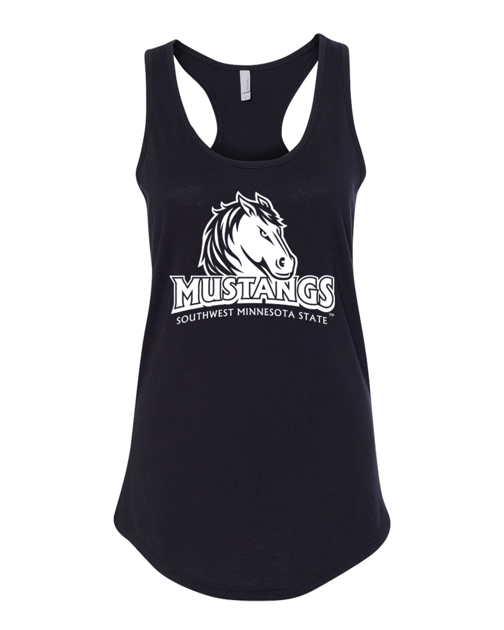 Southwest Minnesota State University Logo One Color Tank Top - Black