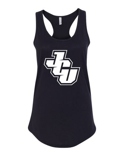 John Carroll White JCU Ladies Racerback Tank - Black