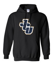 Load image into Gallery viewer, John Carroll Full Color JCU Hooded Sweatshirt - Black
