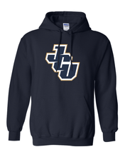 Load image into Gallery viewer, John Carroll Full Color JCU Hooded Sweatshirt - Navy
