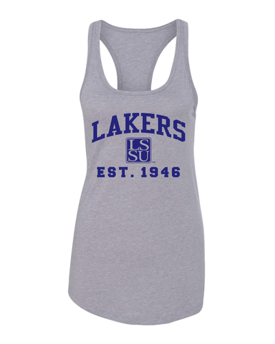 Lake Superior State LSSU Est 1946 Ladies Tank Top - Heather Grey