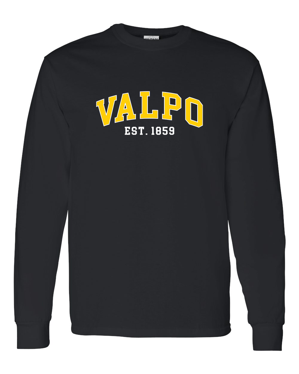 Valparaiso Valpo Est 1859 Long Sleeve T-Shirt - Black