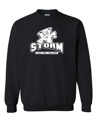 Lake Erie College Storm Crewneck Sweatshirt - Black