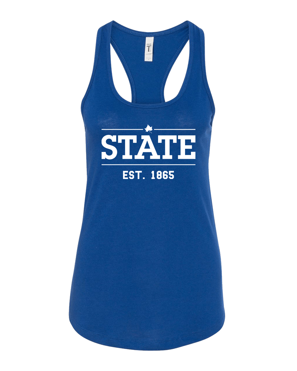 Indiana State Est 1865 Ladies Tank Top - Royal