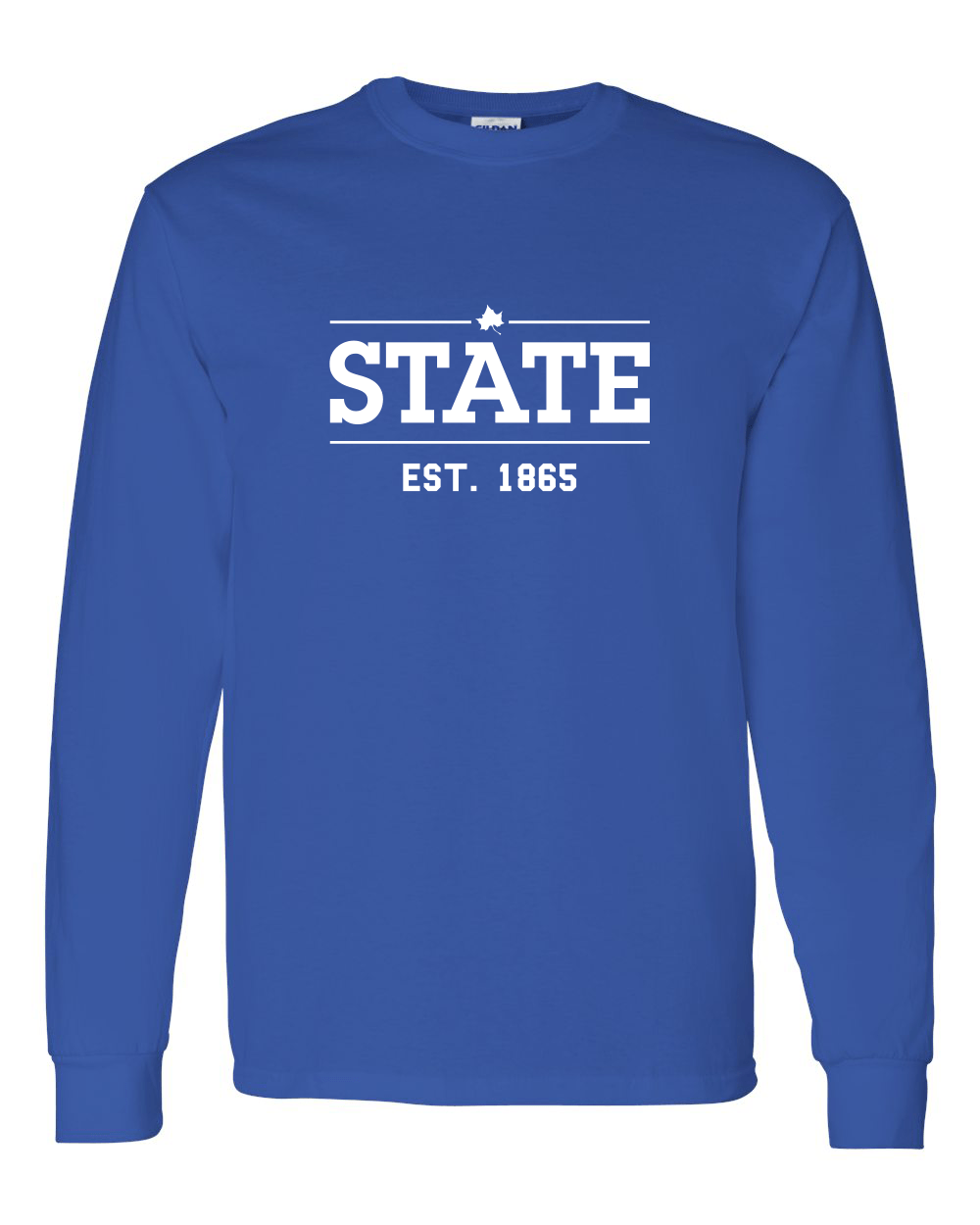 Indiana State Est 1865 Long Sleeve T-Shirt - Royal