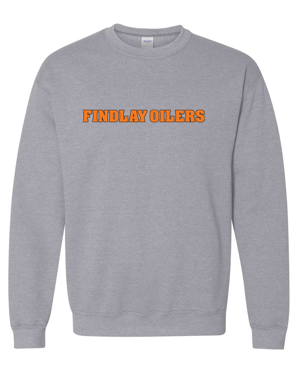 University of Findlay Oilers Text Logo Crewneck Sweatshirt - Sport Grey