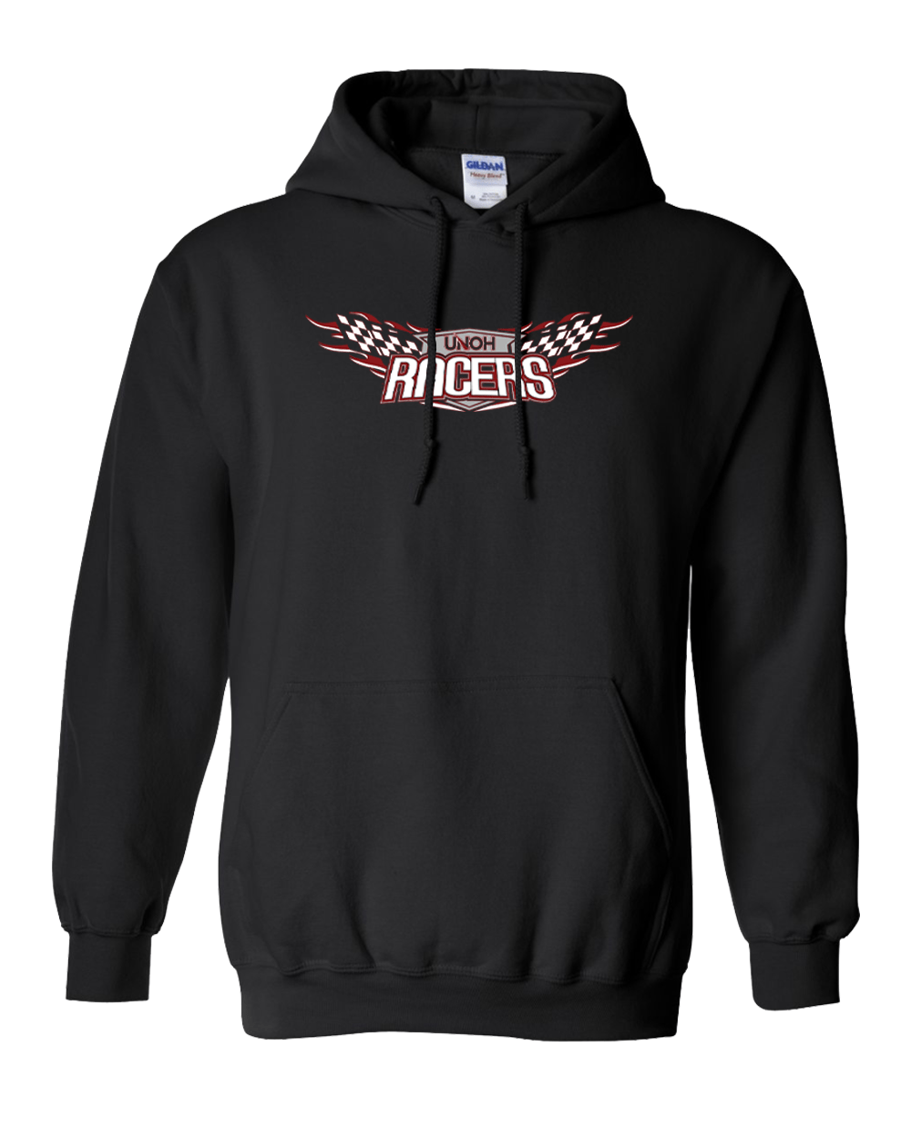 Northwestern Ohio UNOH Racers Full Logo Hooded Sweatshirt - Black