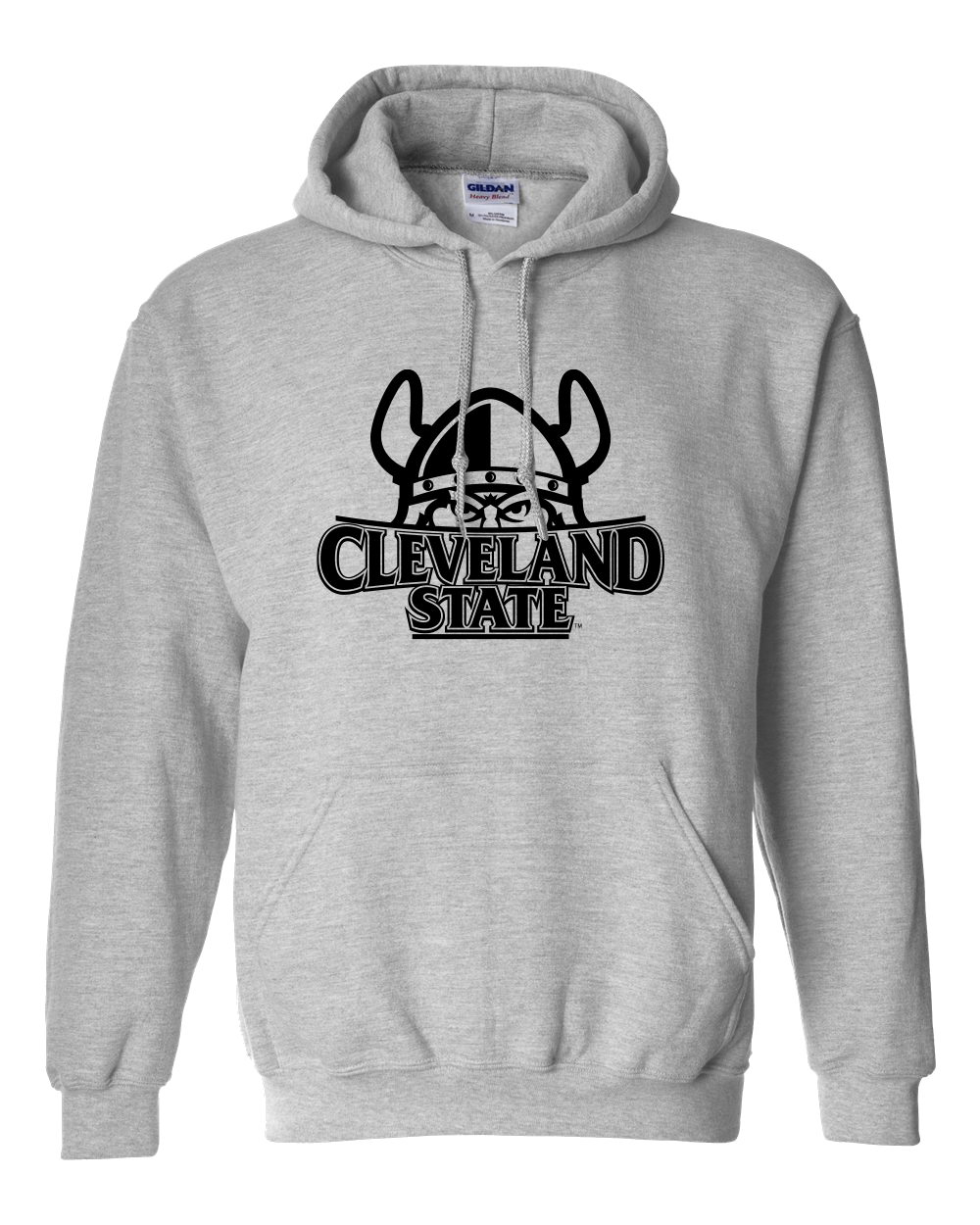 Cleveland State Full Logo Hooded Sweatshirt - Sport Grey