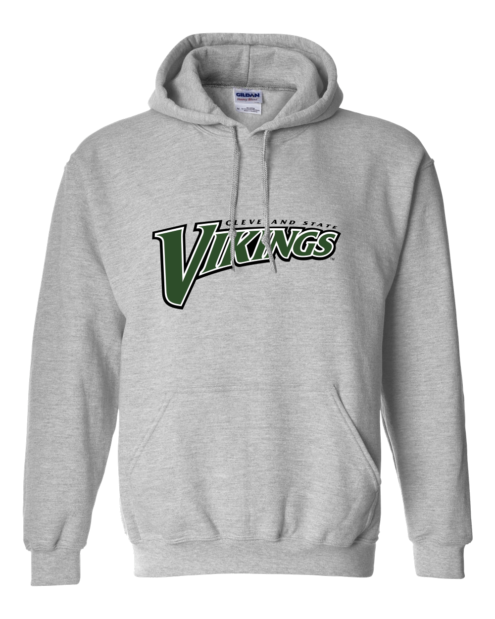 Cleveland State Vikings Full Color Hooded Sweatshirt - Sport Grey