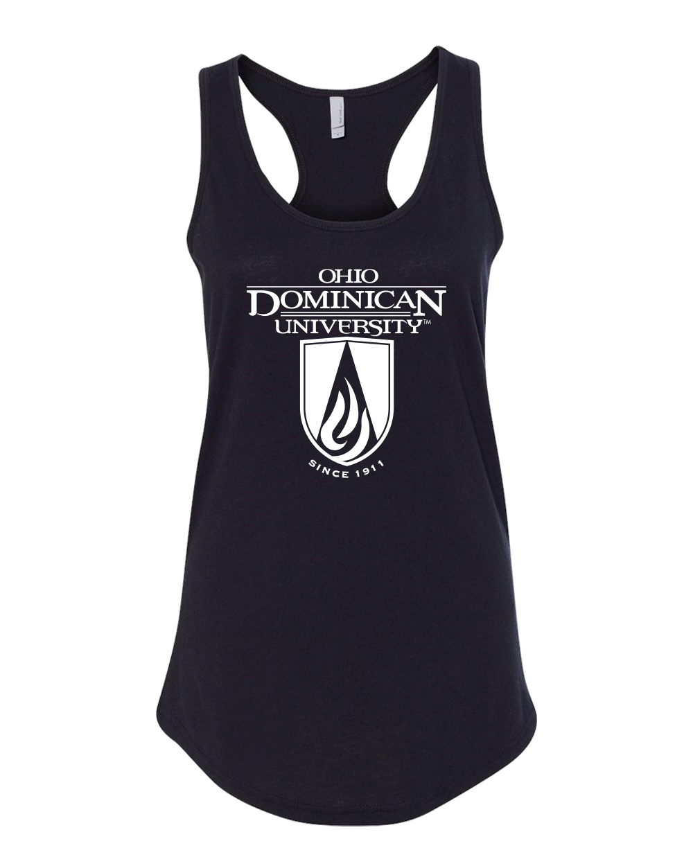 Ohio Dominican Full Logo One Color Ladies Tank Top - Black