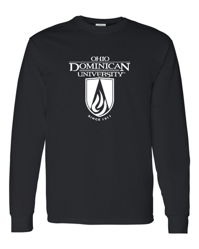 Ohio Dominican Full Logo One Color Long Sleeve T-Shirt - Black