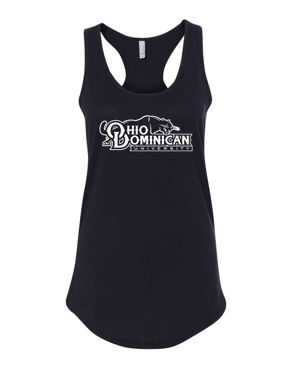 Ohio Dominican with Panther One Color Ladies Tank Top - Black