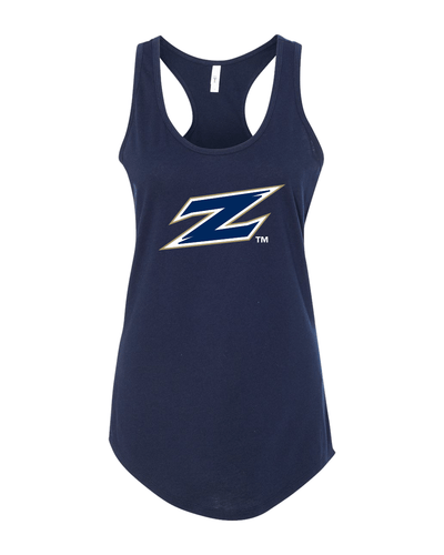 University of Akron Zips Z Ladies Tank Top - Midnight Navy