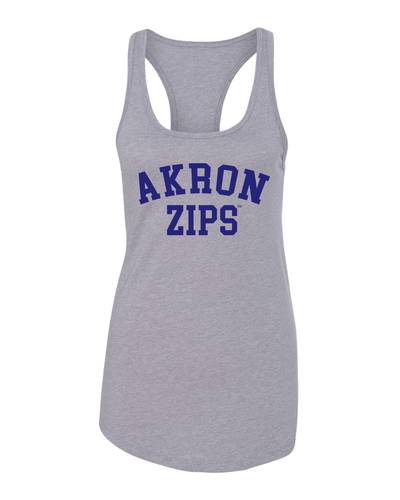 University of Akron Zips Ladies Tank Top - Heather Grey