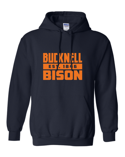 Bucknell Bison Est 1846 Hooded Sweatshirt - Navy