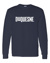 Load image into Gallery viewer, Vintage Duquesne Dukes Long Sleeve T-Shirt - Navy
