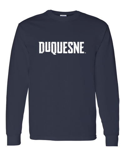 Vintage Duquesne Dukes Long Sleeve T-Shirt - Navy